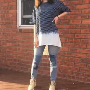 Ombré Striped Tee 💙